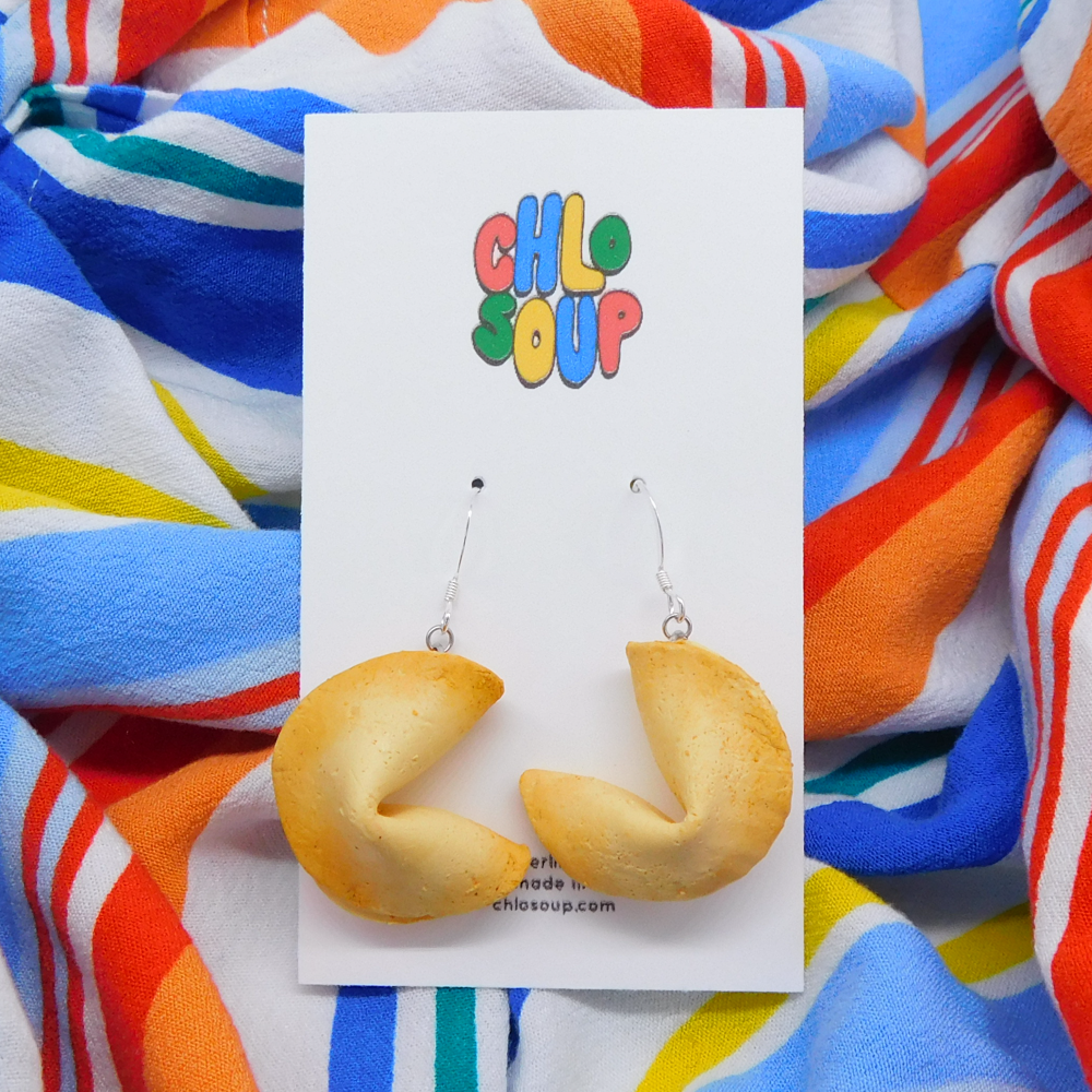 Mini Fortune Cookie Earrings