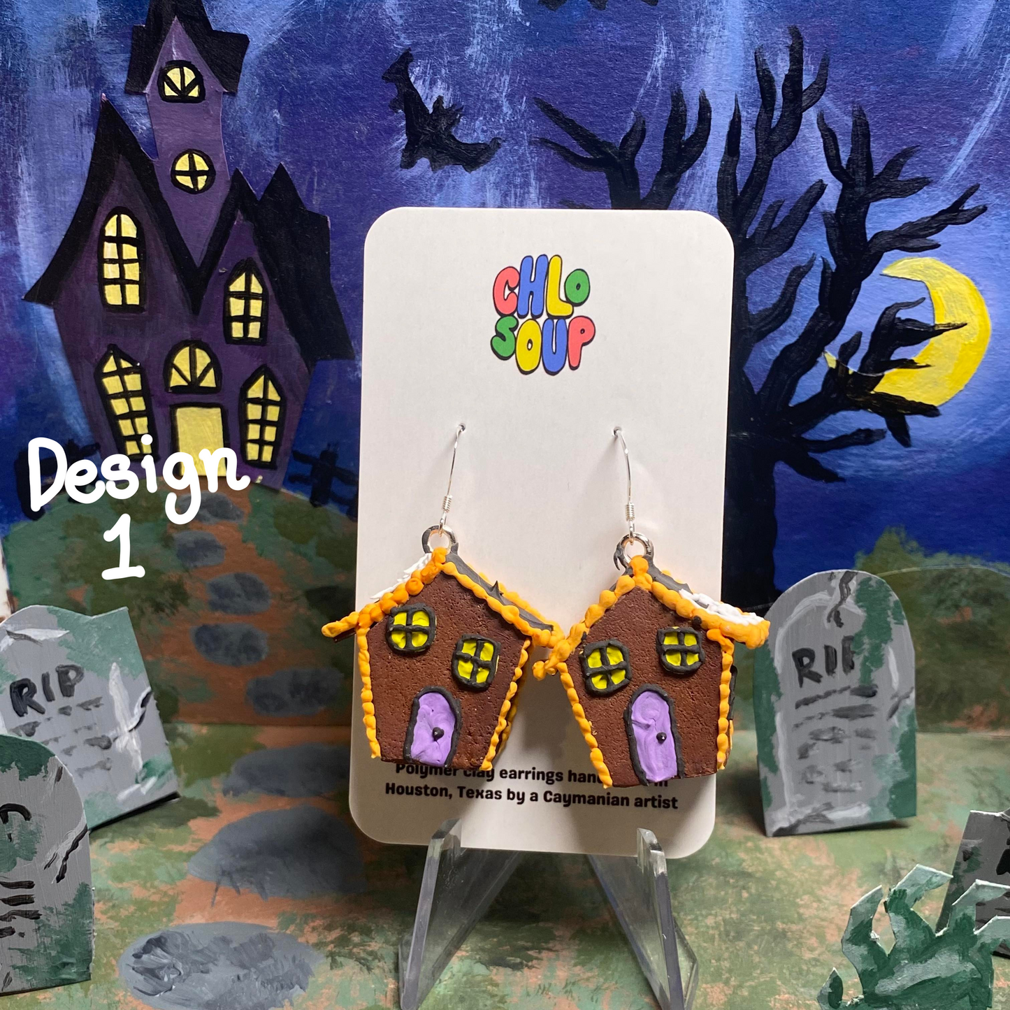 Small Haunted Gingerbread Houses - 7 Designs!