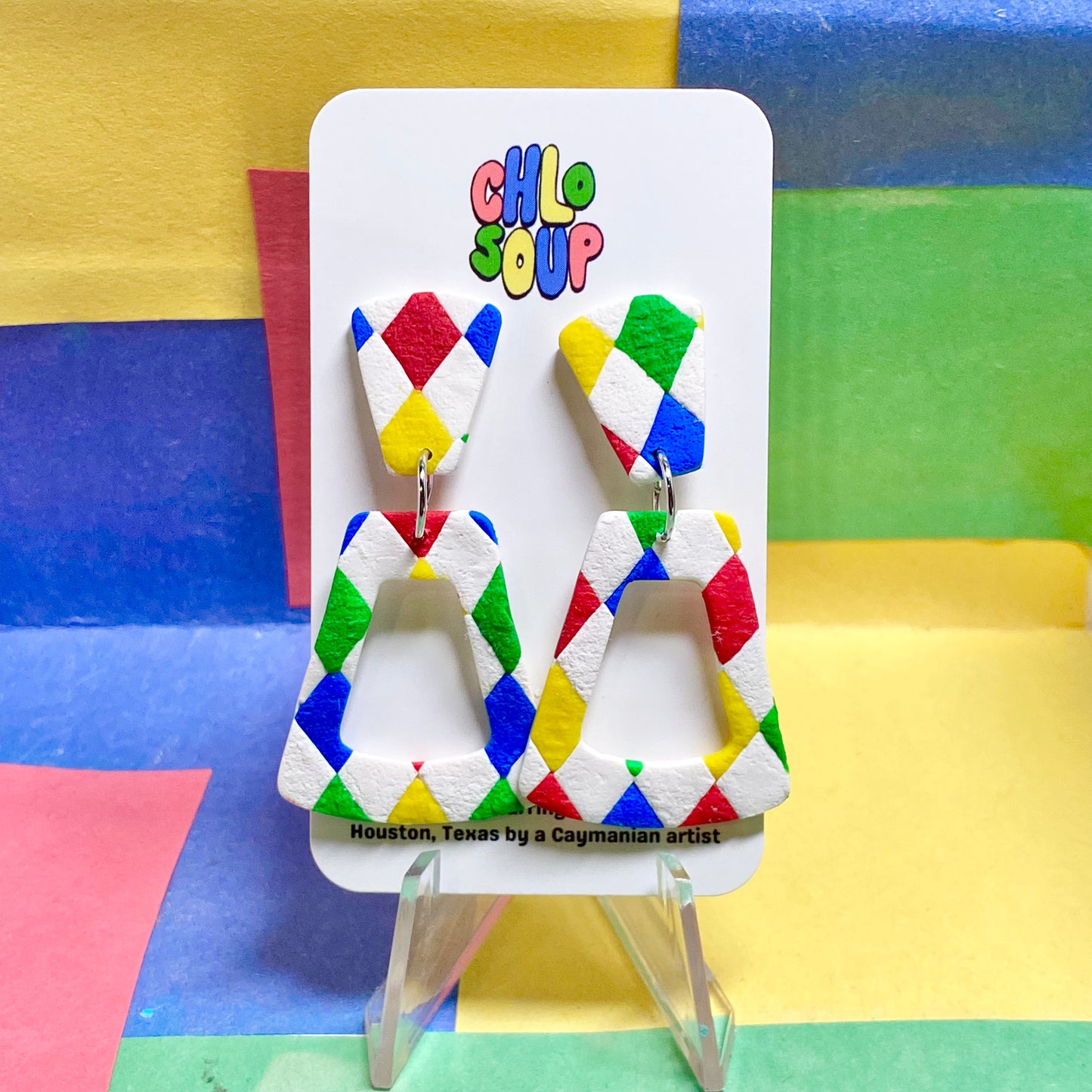 Circus Trapezoid Earrings