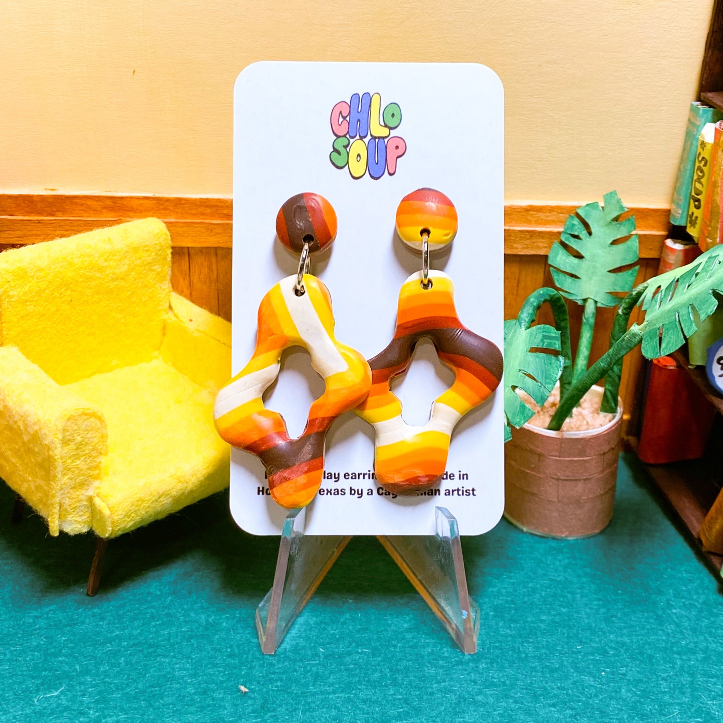 Warm Stripes Slab - Asymmetrical Squiggle