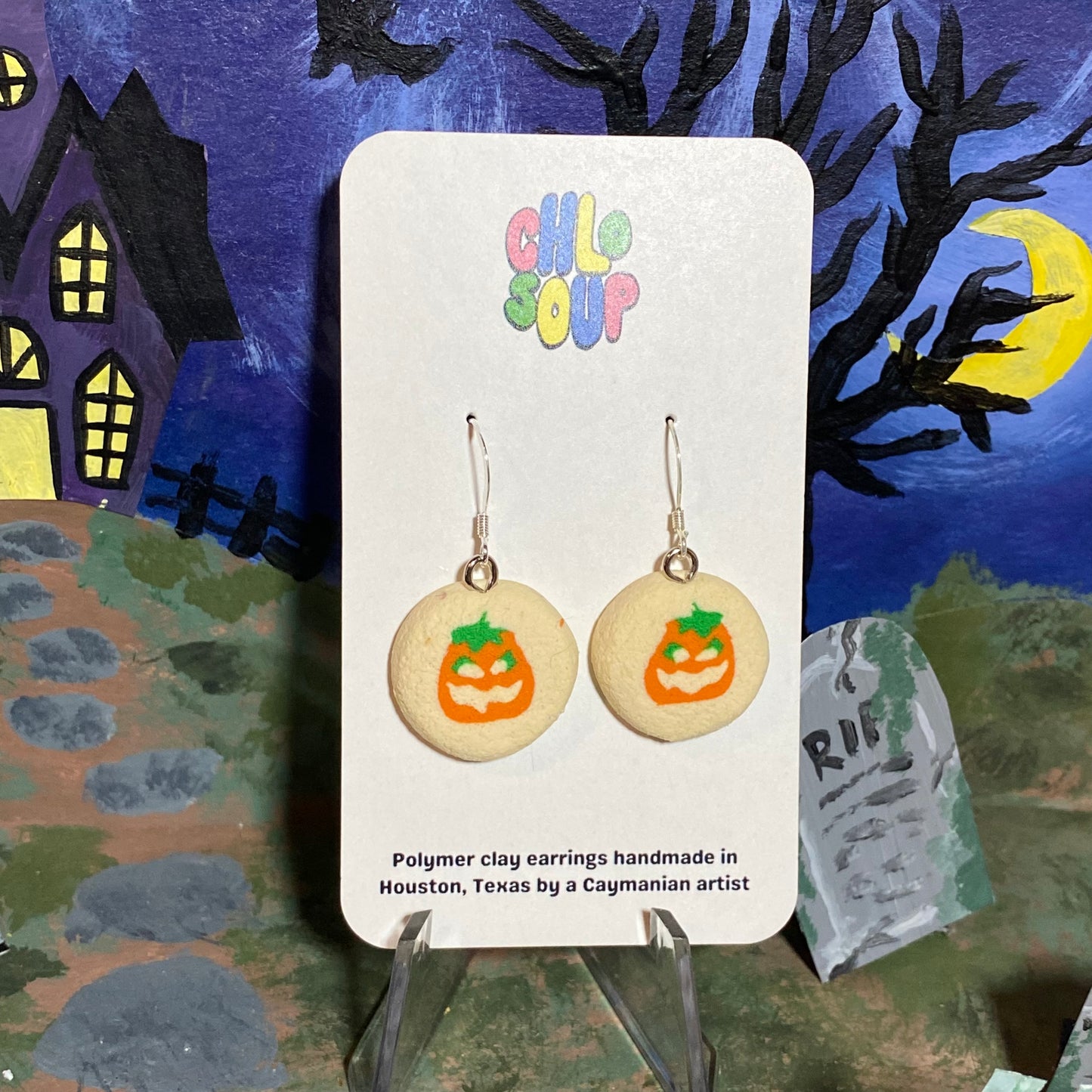 Pillsbury Inspired Pumpkin Sugar Cookie Earrings - Medium