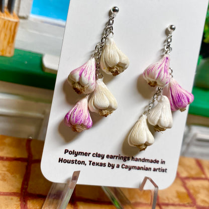 Garlic Bundle Post-Dangle Earrings