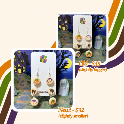 Pillsbury Inspired Halloween Sugar Cookie Earrings Trio