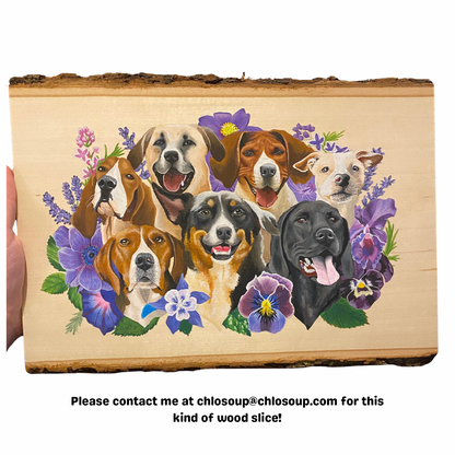 Custom Portrait - Wood Slice