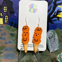 Load image into Gallery viewer, Triple Scoop Pumpkin Ice Cream Earrings