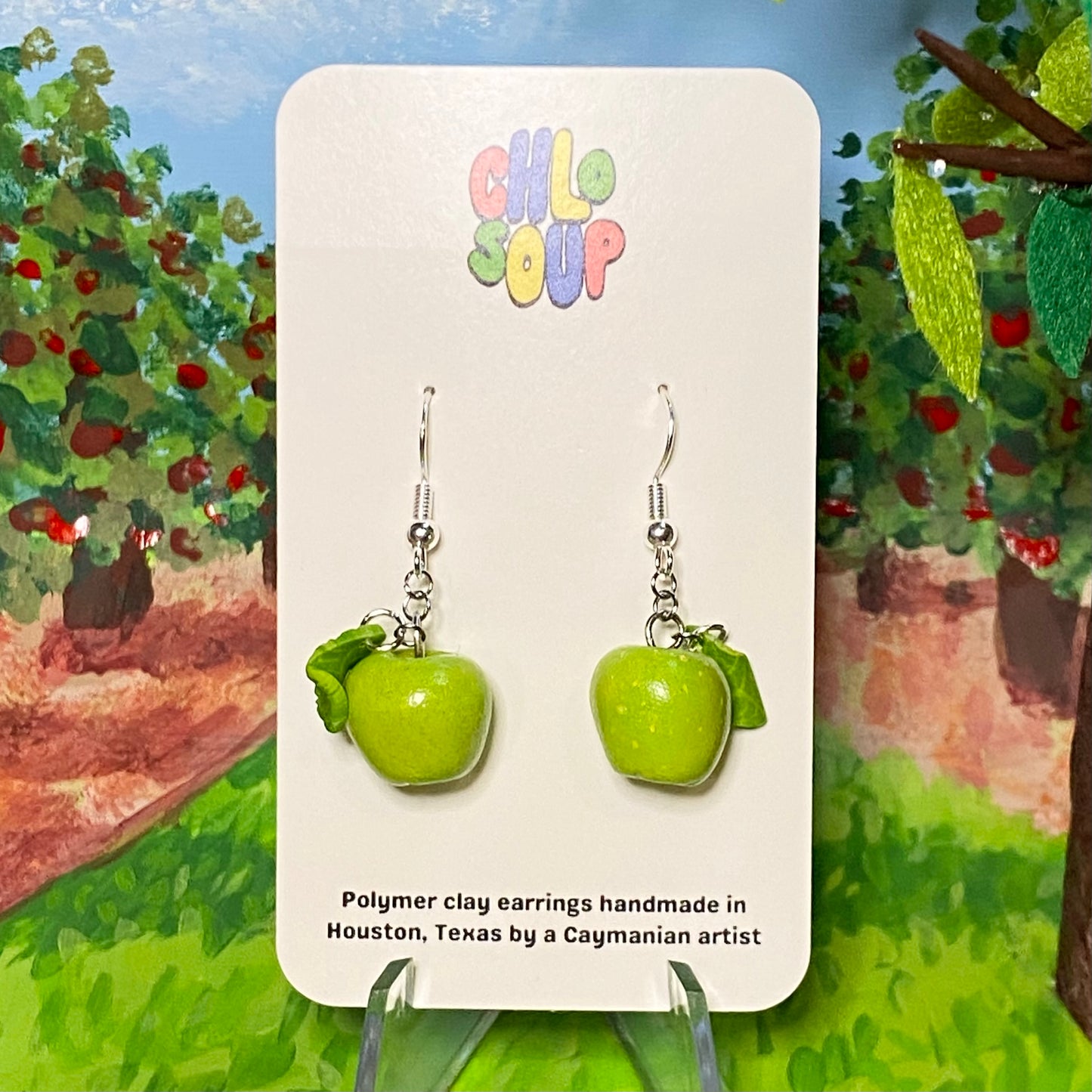 Granny Smith Apple Earrings