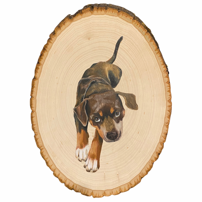 Custom Portrait - Wood Slice