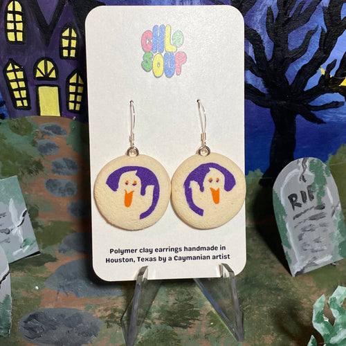 JUMBO SIZE Pillsbury Inspired Ghost Sugar Cookie Earrings