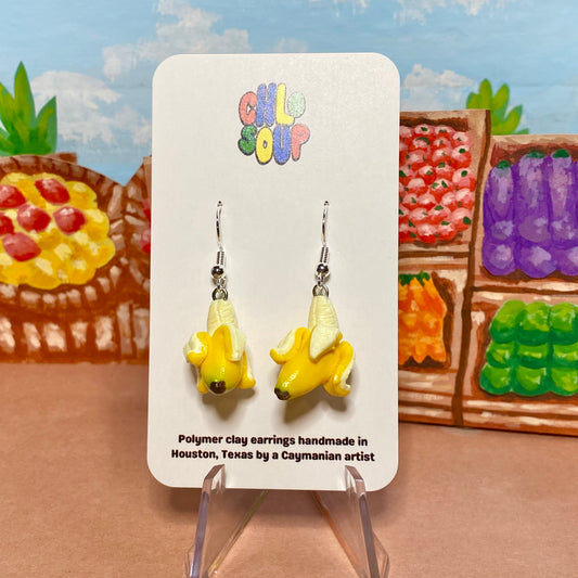 Mini Peeling Banana Earrings