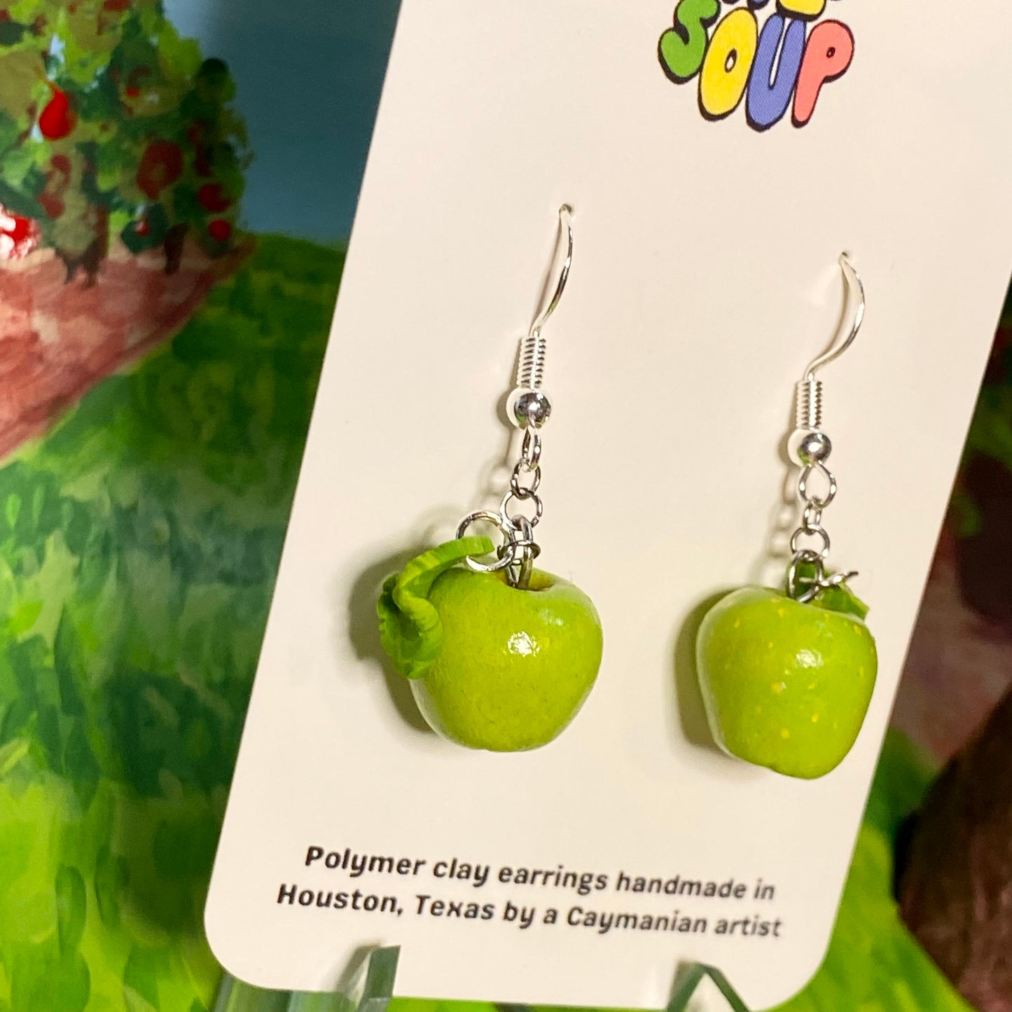 Granny Smith Apple Earrings