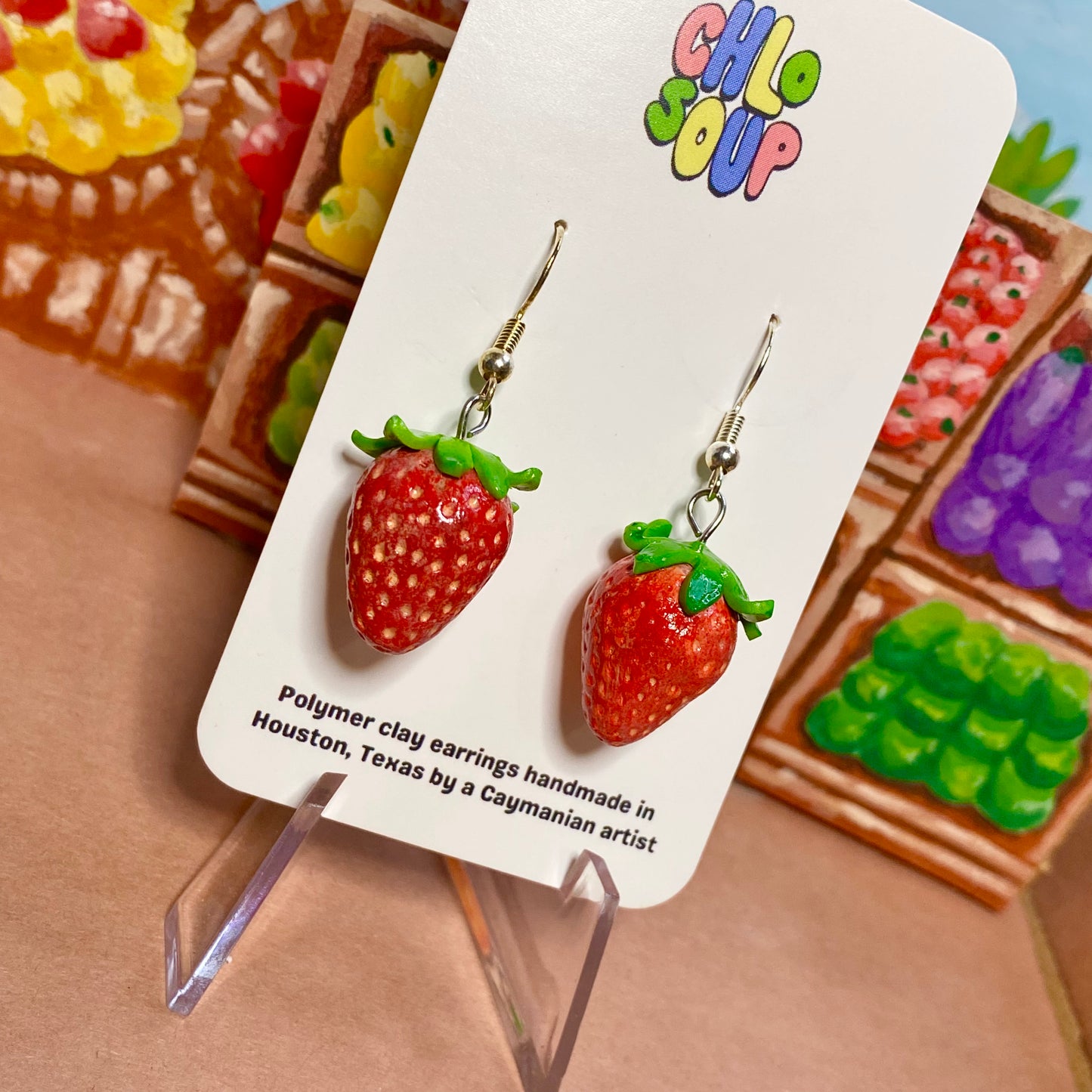 Larger Strawberry Earrings