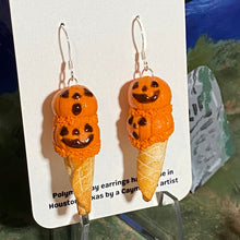 Load image into Gallery viewer, Double Scoop Pumpkin Ice Cream Earrings