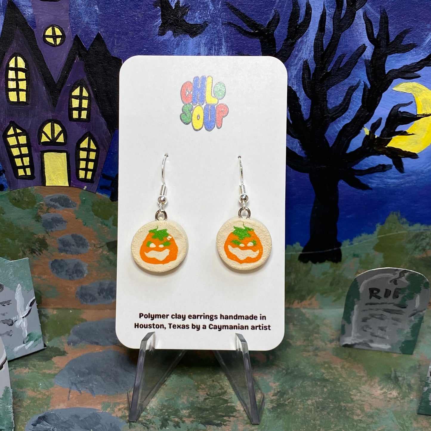 MINI SIZE Pillsbury Inspired Pumpkin Sugar Cookie Earrings