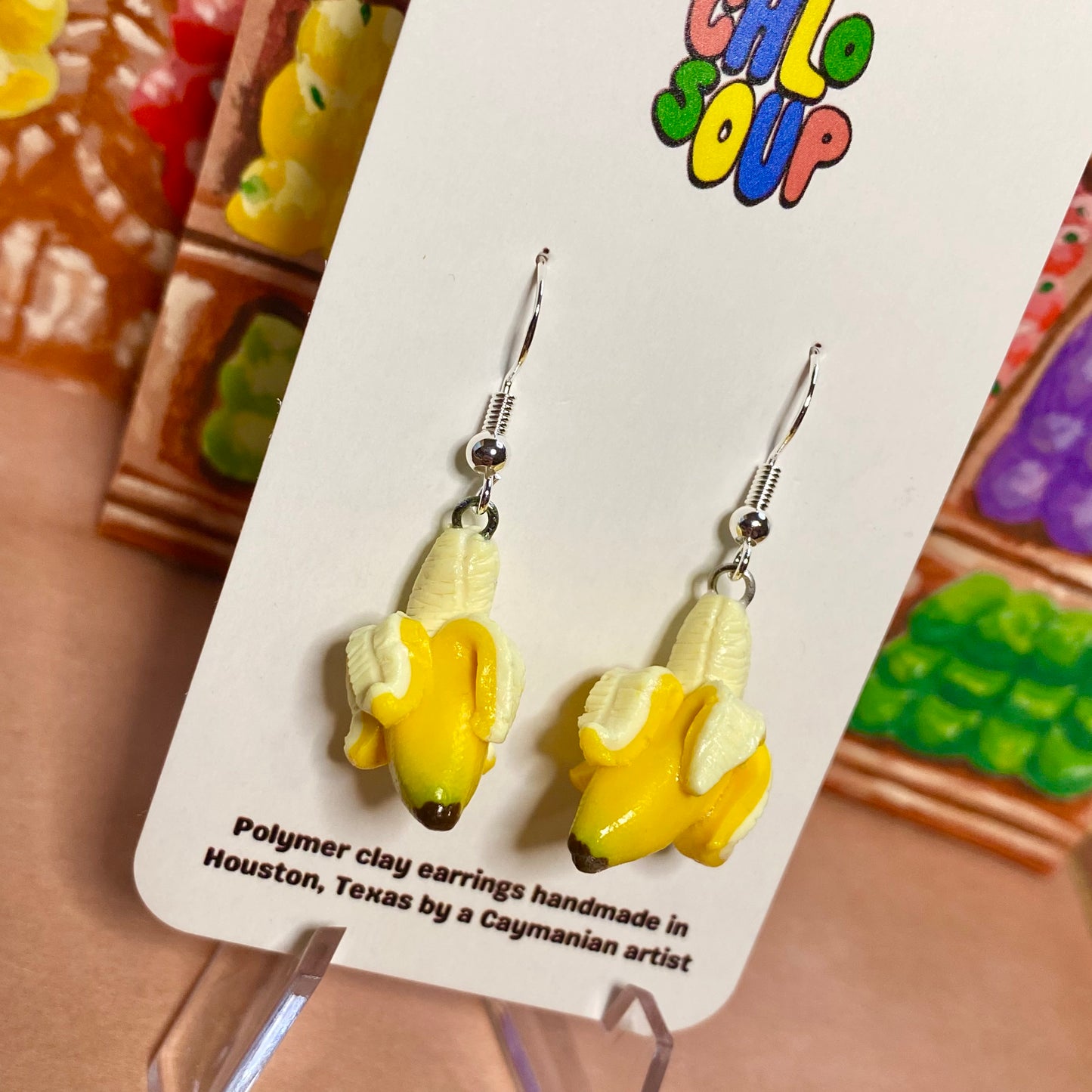 Mini Peeling Banana Earrings