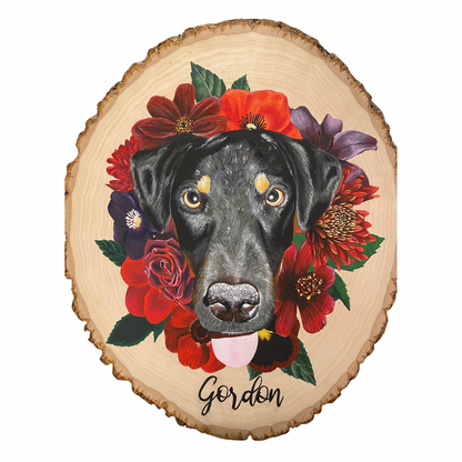 Custom Portrait - Wood Slice