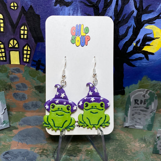 Witchy Frog Earrings