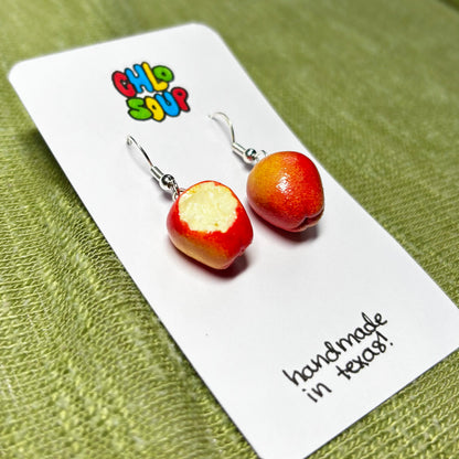 Half-Eaten Apple Earrings 🍎