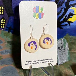 Pillsbury Inspired Ghost Sugar Cookie Earrings - Medium