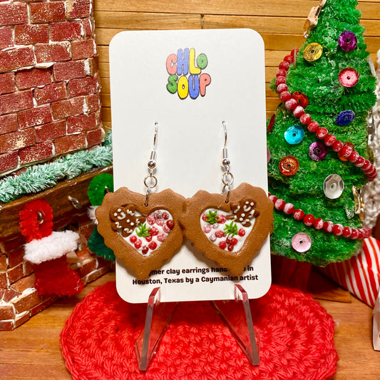 Christmas Heart Tart Earrings