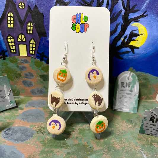 Pillsbury Inspired Halloween Sugar Cookie Earrings Trio