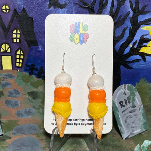 Candy Cone Ice Cream Earrings