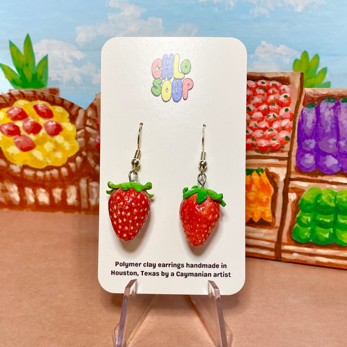 Larger Strawberry Earrings