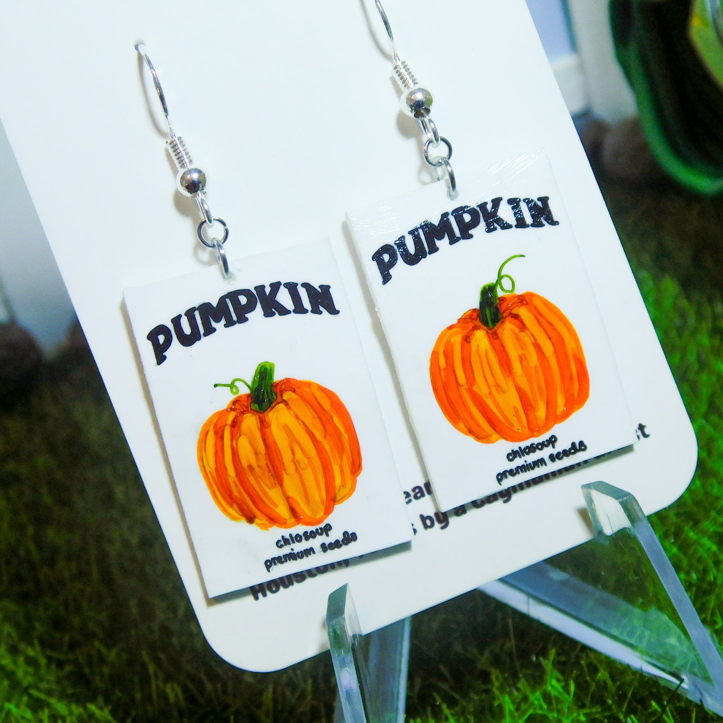 Pumpkin Seed Packet Earrings