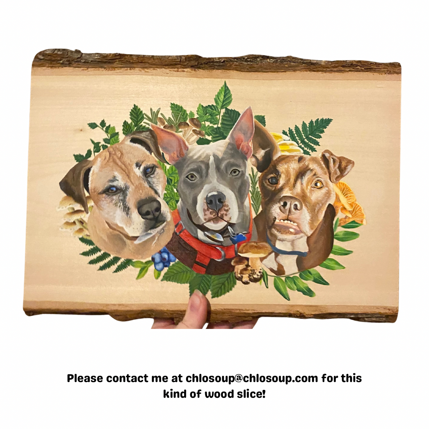 Custom Portrait - Wood Slice