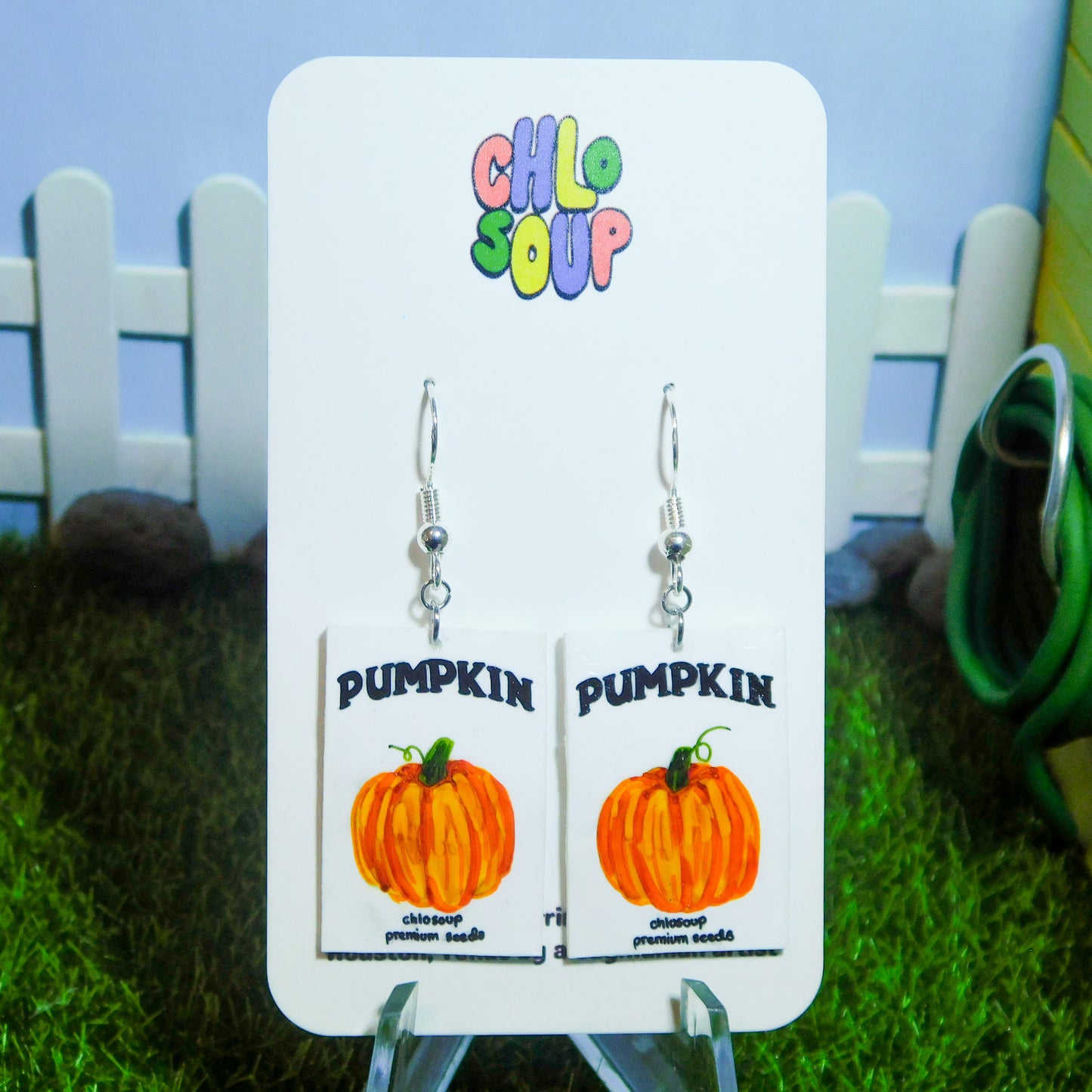 Pumpkin Seed Packet Earrings