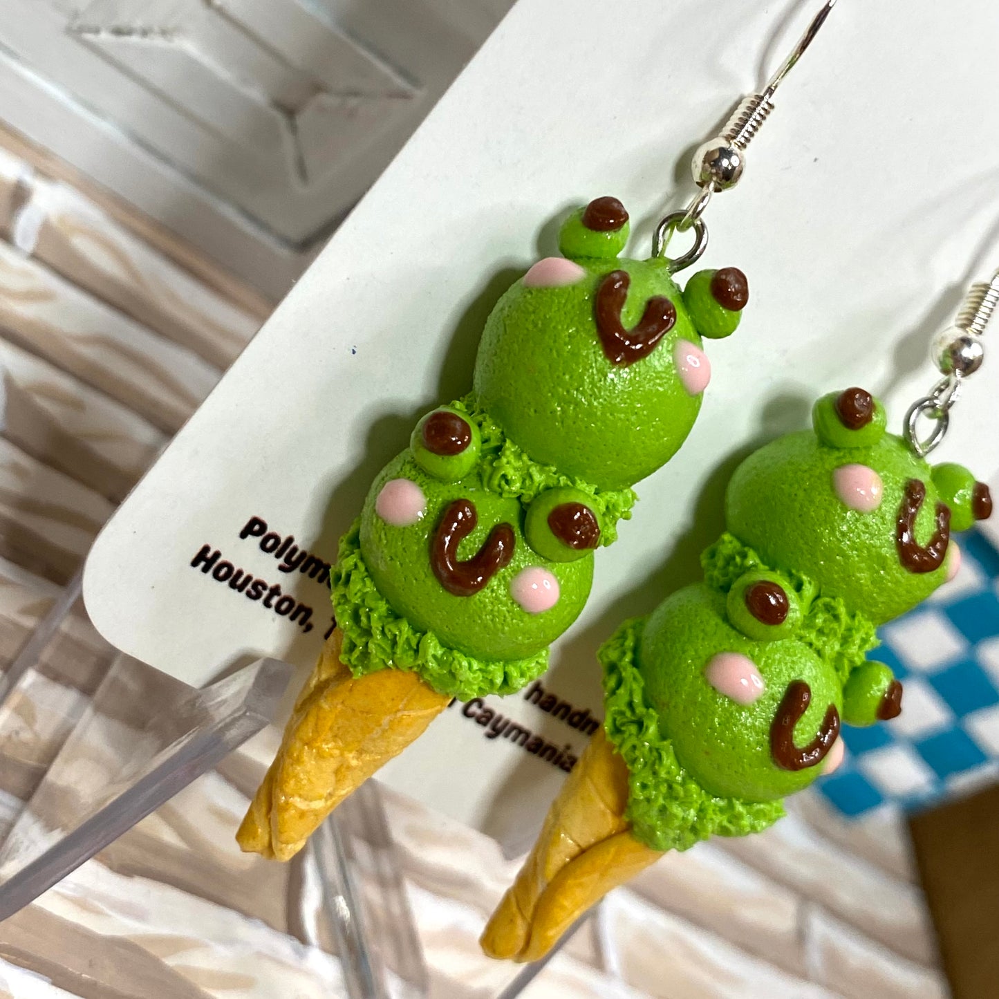 Froggie Ice Cream Earrings