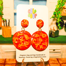 Load image into Gallery viewer, Round Alphabet Soup Slab Earrings