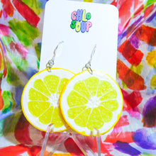 Load image into Gallery viewer, Lemon Slice Earrings