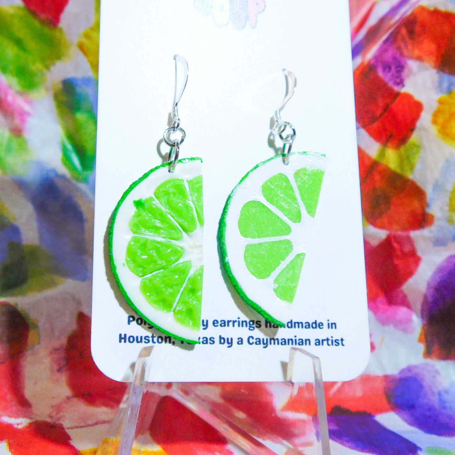 Lime Half Slice Earrings