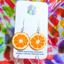 Load image into Gallery viewer, Realistic Orange Slice Earrings