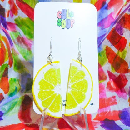 Lemon Half Slice Earrings