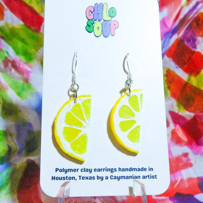 Lemon Half Slice Earrings