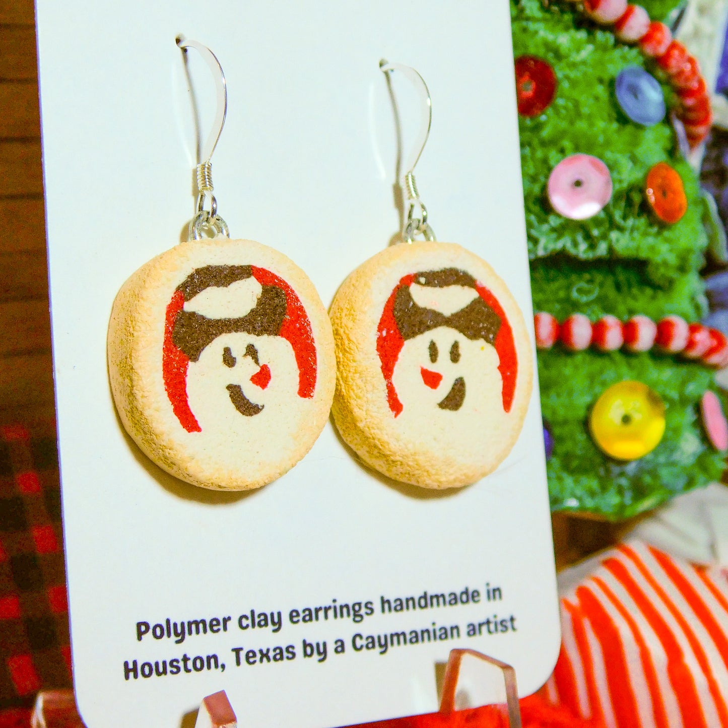 Snowman Pillsbury Inspired Sugar Cookie Earrings