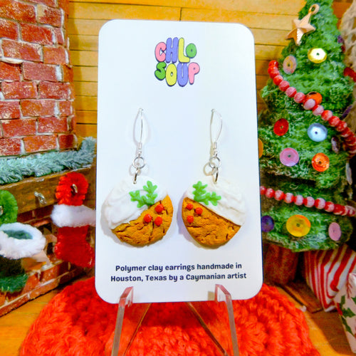 White Chocolate Ginger Cookie Earrings