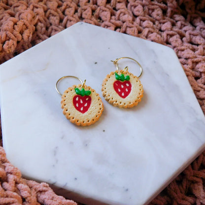 Strawberry Jam Cookie Earrings