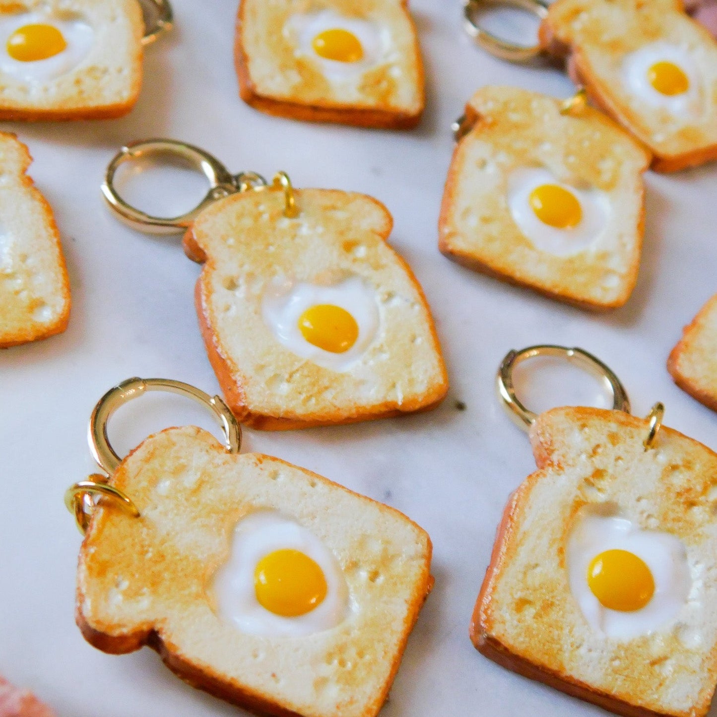 Heart Eggy Toast Earrings
