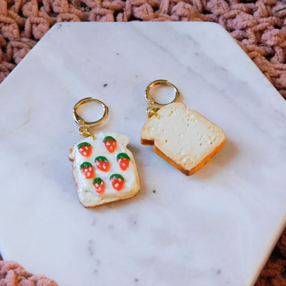 Strawberry Jam Toast Earrings