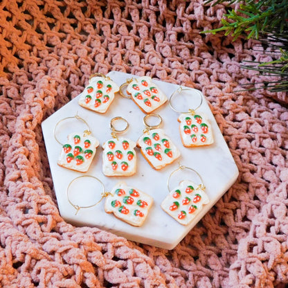 Strawberry Jam Toast Earrings