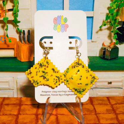 Pesto Ravioli Earrings