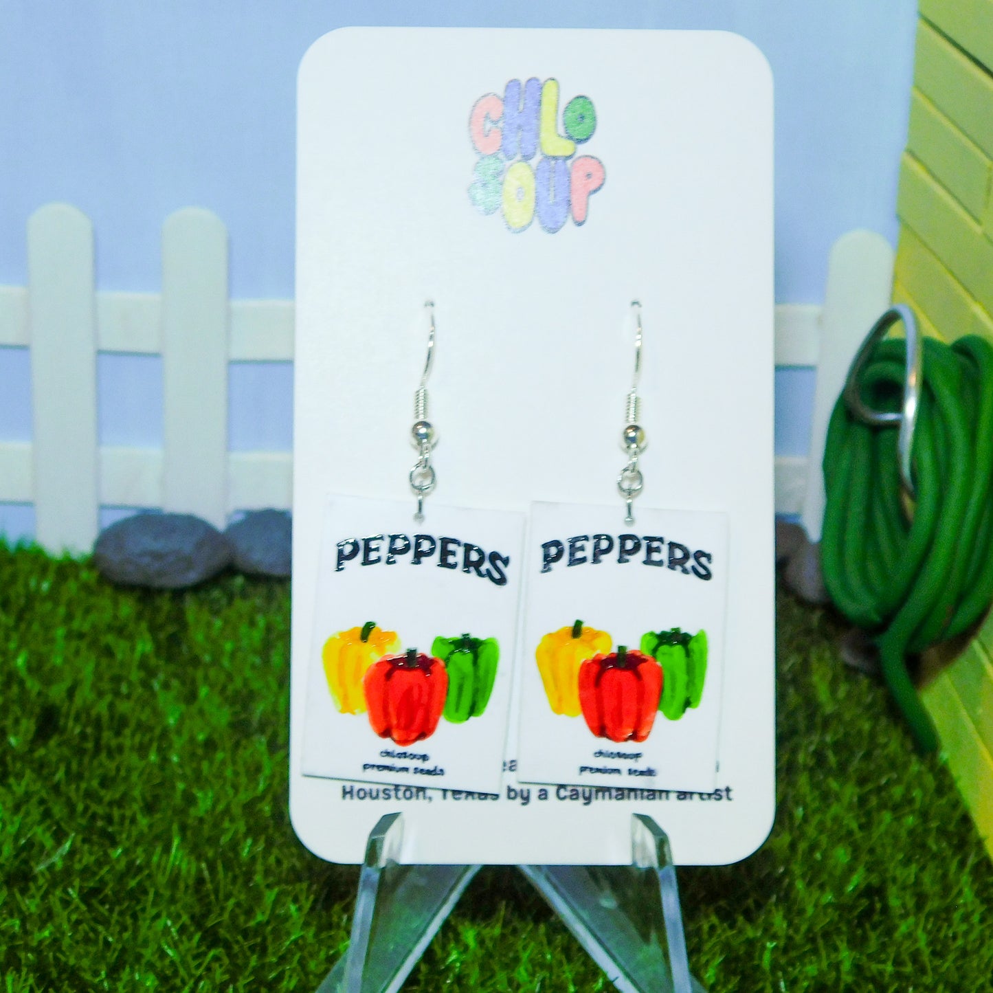 Bell Pepper Seed Packet Earrings