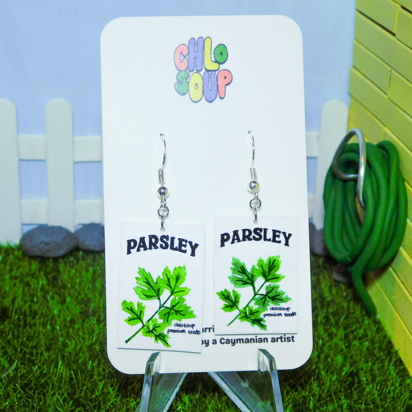 Parsley Seed Packet Earrings