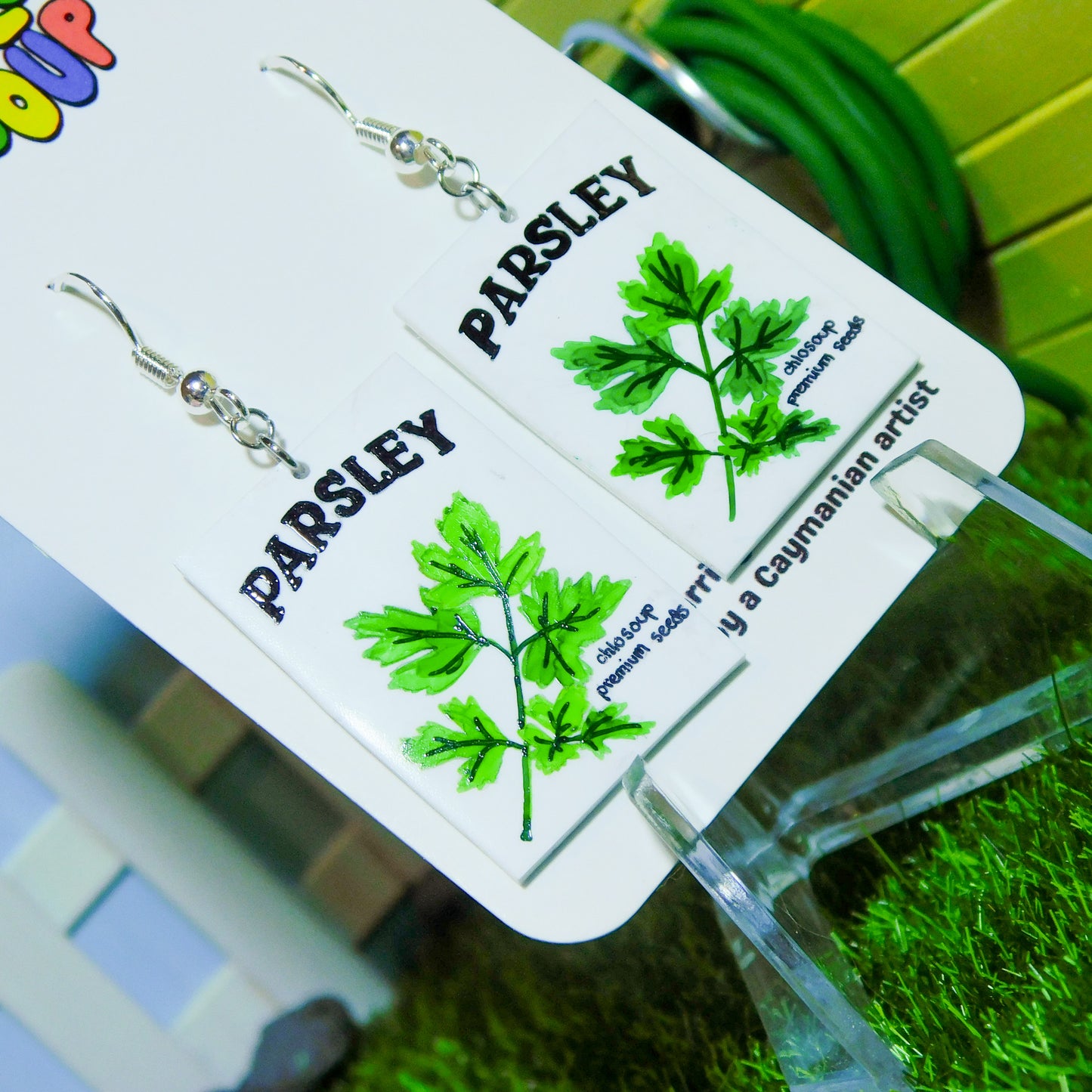 Parsley Seed Packet Earrings