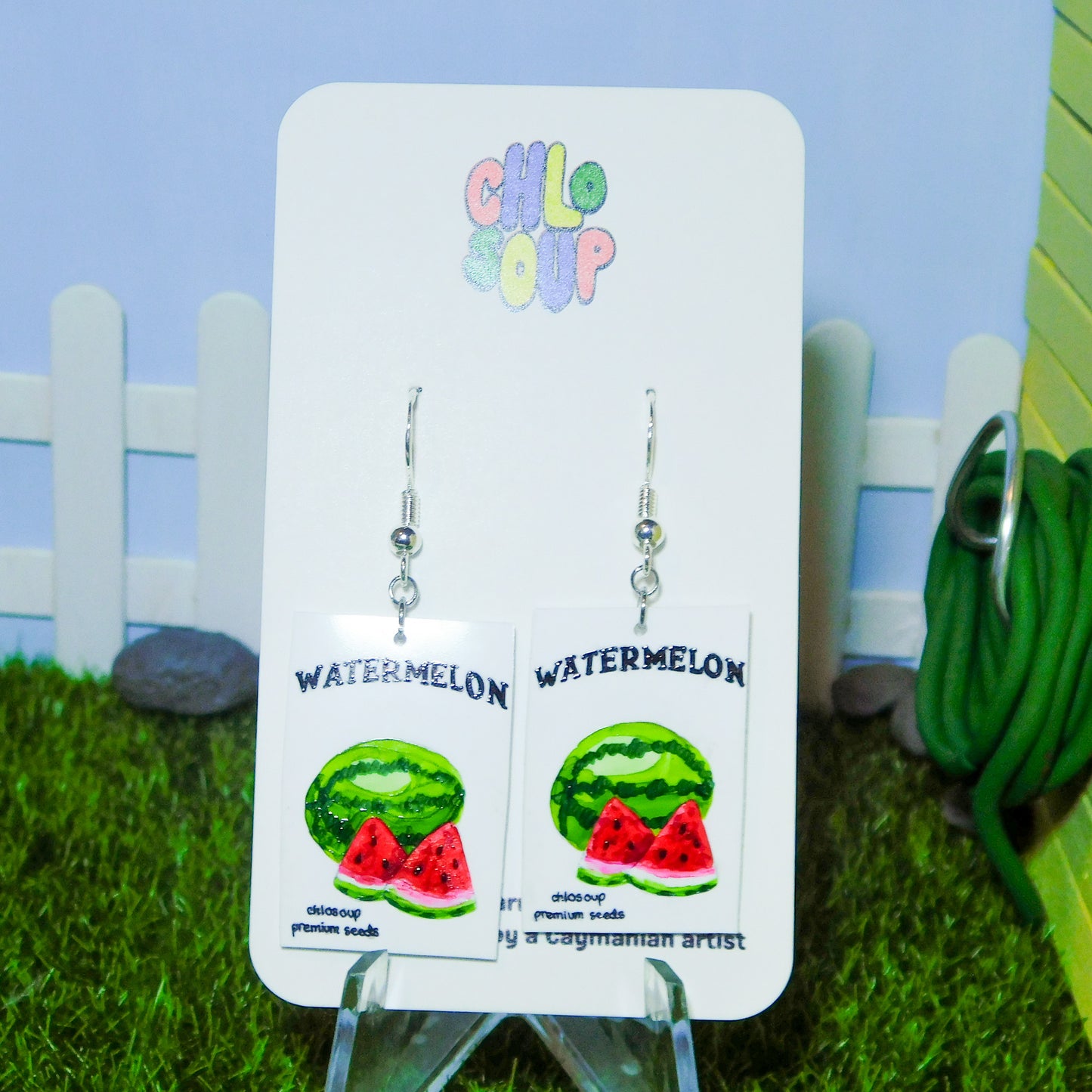 Watermelon Seed Packet Earrings