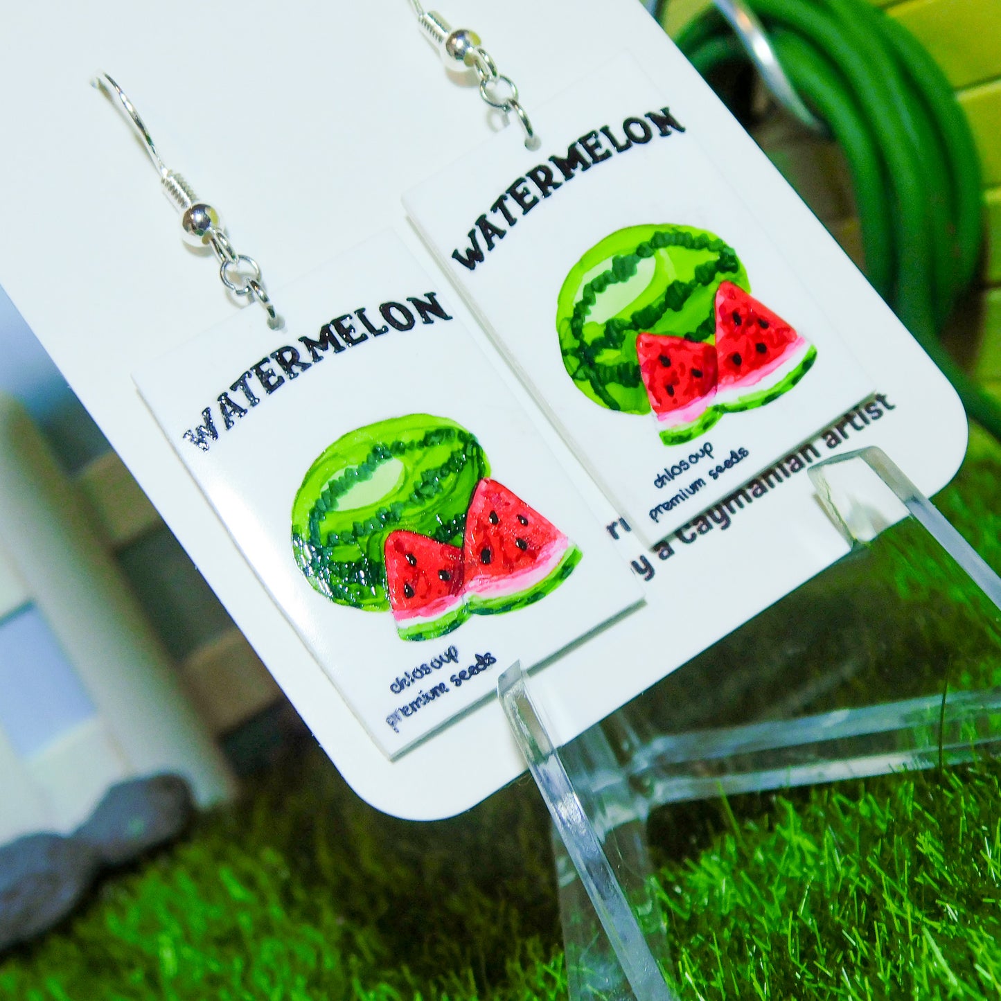 Watermelon Seed Packet Earrings