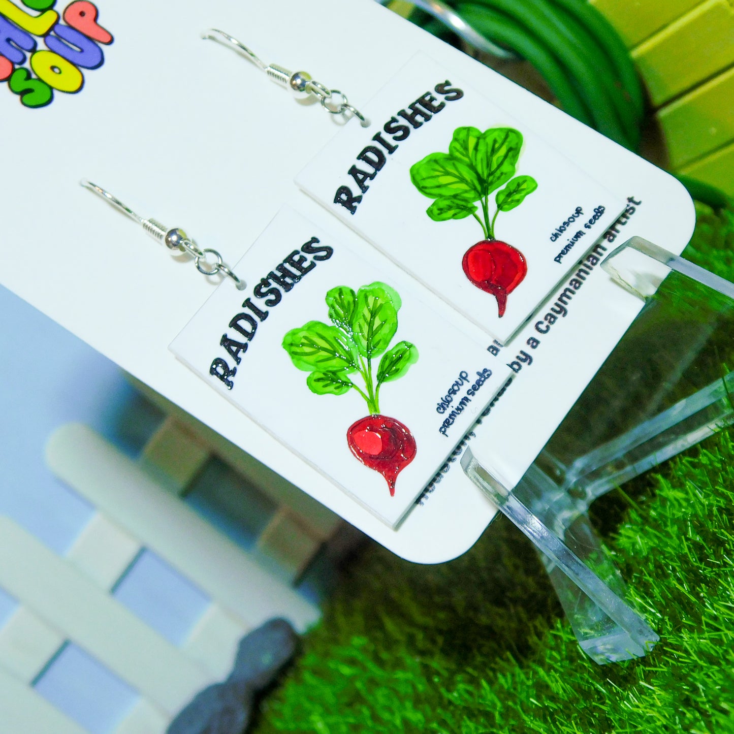 Radish Seed Packet Earrings