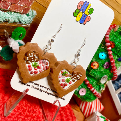 Christmas Heart Tart Earrings